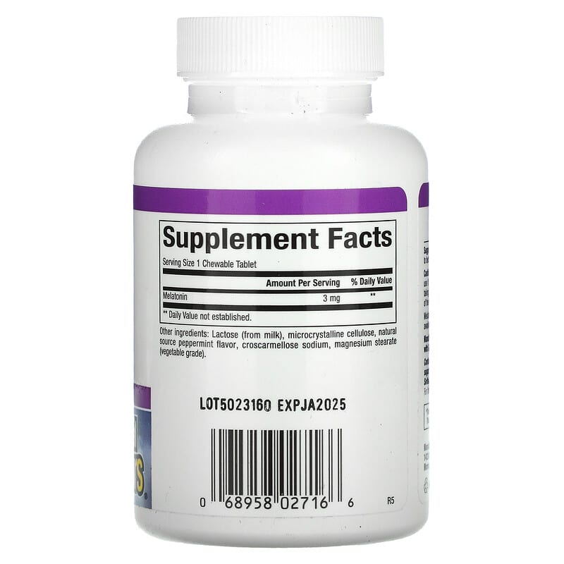 Natural Factors, Stress-Relax, Melatonin, 3 mg , 180 Chewable Tablets 68958027166