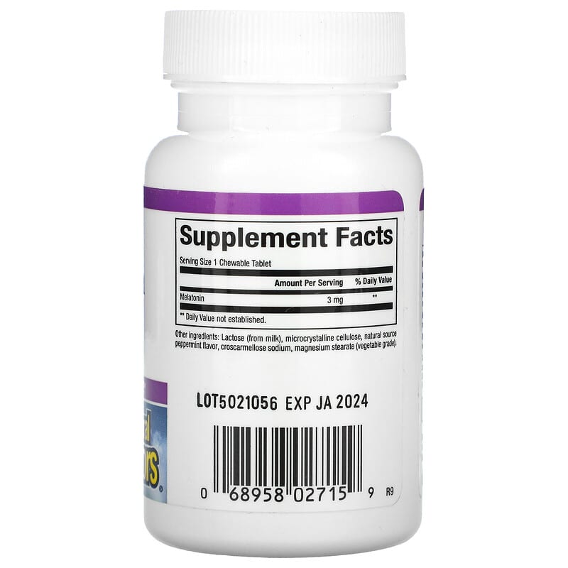 Natural Factors, Stress-Relax, Melatonin, 3 mg, 90 Chewable Tablets 68958027159