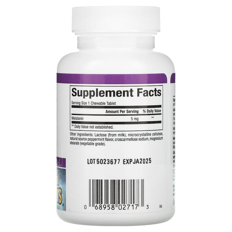 Natural Factors, Stress-Relax, Melatonin, 5 mg, 90 Chewable Tablets 68958027173