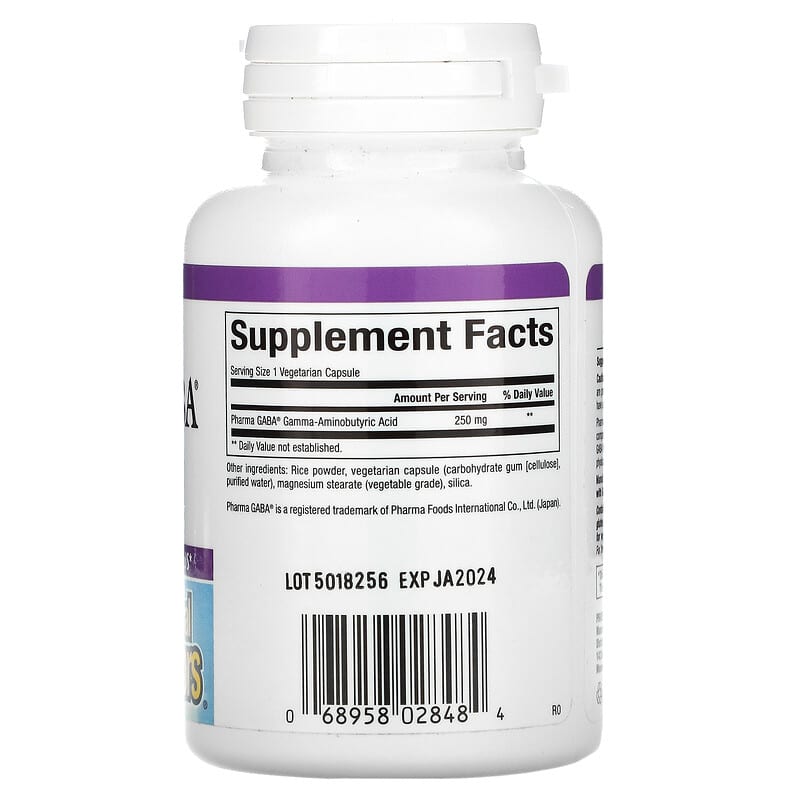 Natural Factors, Stress-Relax, Pharma GABA, 250 mg, 60 Vegetarian Capsules 68958028484