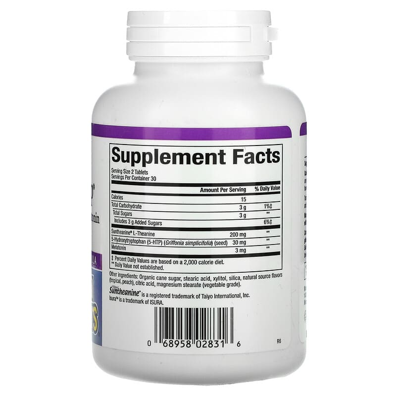 Natural Factors, Stress-Relax, Tranquil Sleep, 60 Chewable Tablets 68958028316
