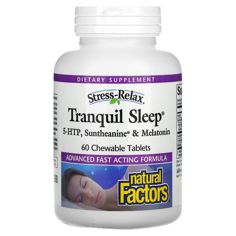 Natural Factors Stress-Relax Tranquil Sleep 60 Chewable Tablets 68958028316