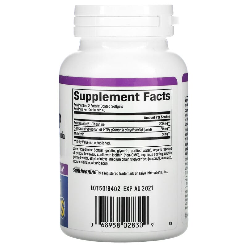 Natural Factors, Stress-Relax, Tranquil Sleep, 90 Enteric Coated Softgels 68958028309