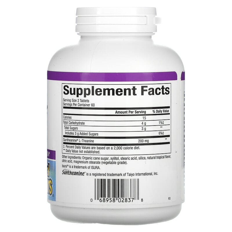 Natural Factors, Suntheanine, 100 mg , 120 Chewable Tablets 68958028378