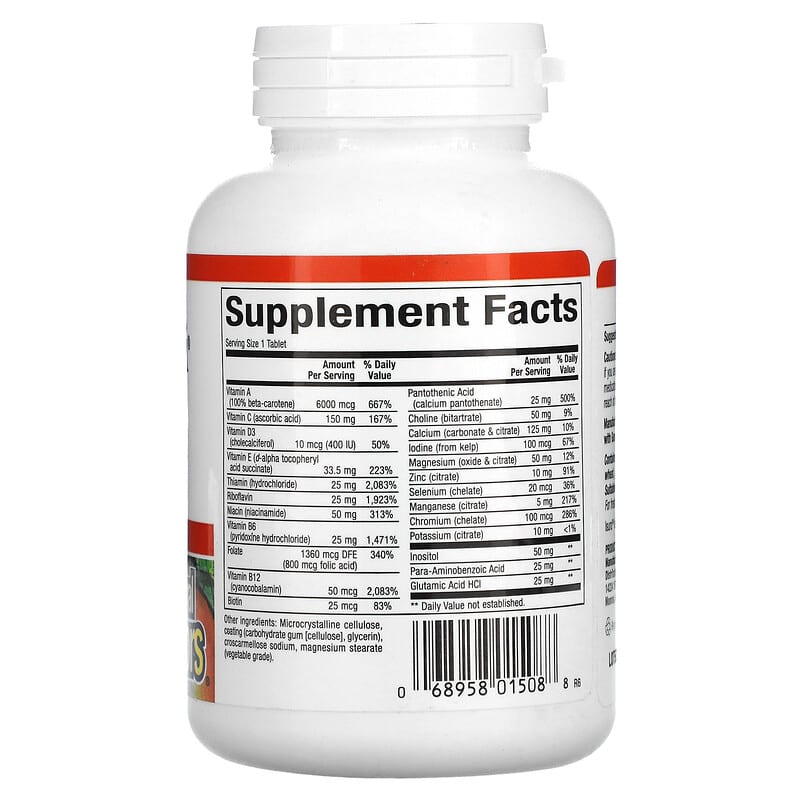 Natural Factors, Super Multi, Iron Free, 90 Tablets 68958015088