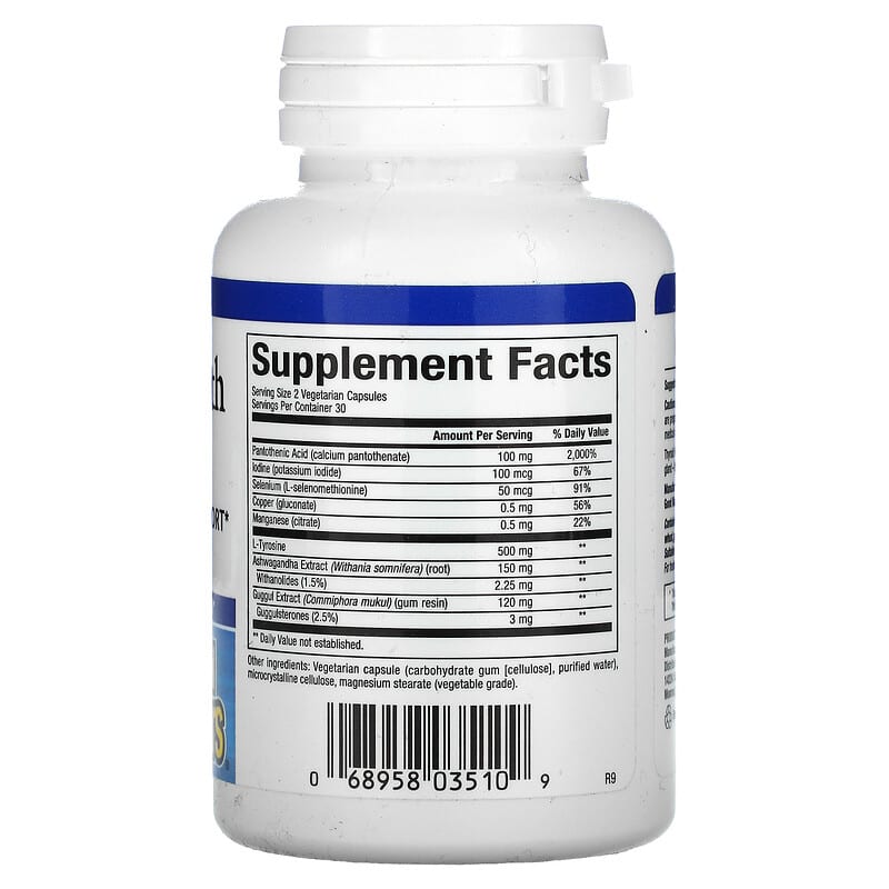 Natural Factors, Thyroid Health Formula, 60 Vegetarian Capsules 68958035109