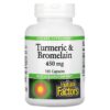 Natural Factors Turmeric & Bromelain 450 mg 180 Capsules 68958017396