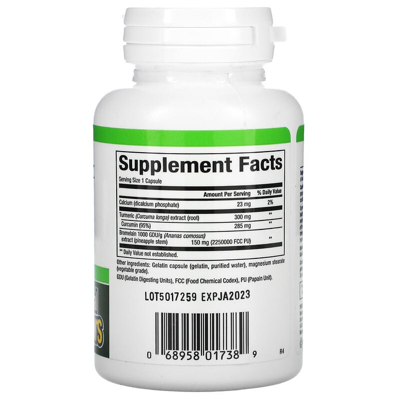 Natural Factors, Turmeric & Bromelain, 450 mg, 90 Capsules 68958017389