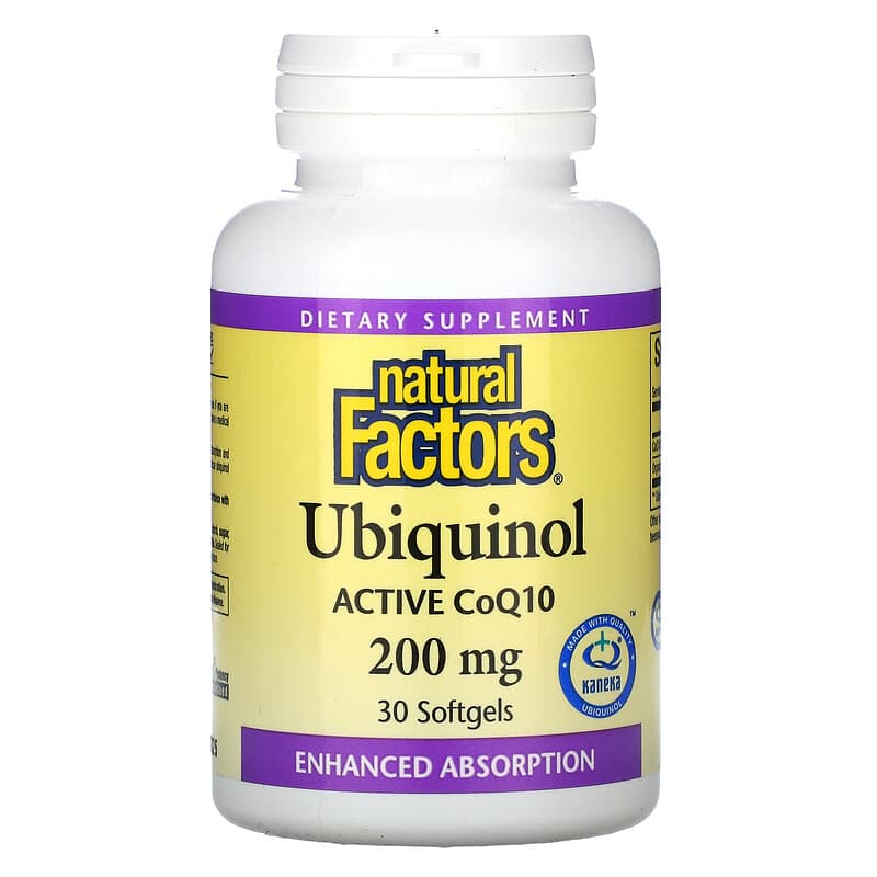 Natural Factors Ubiquinol 200 mg 30 Softgels 68958207292