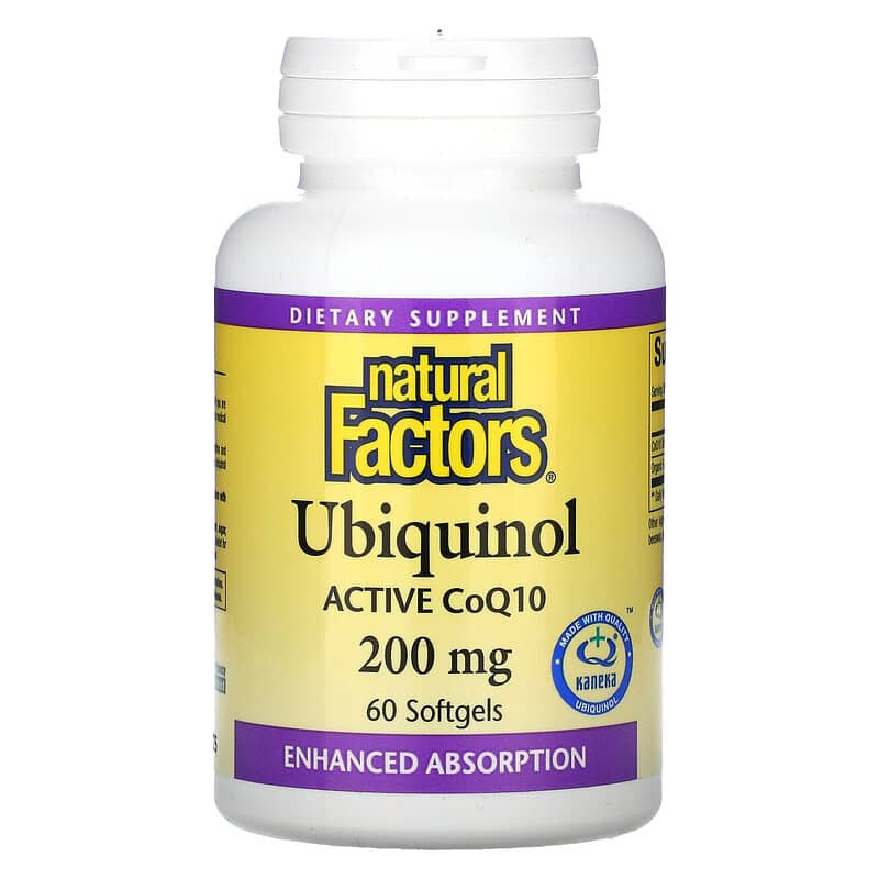 Natural Factors Ubiquinol 200 mg 60 Softgels 68958207308