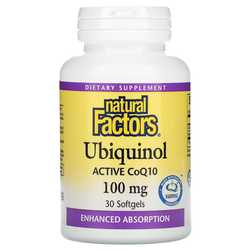Natural Factors Ubiquinol Active CoQ10 100 mg 30 Softgels 68958207278