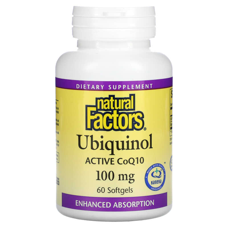 Natural Factors Ubiquinol Active CoQ10 100 mg 60 Softgels 68958207261