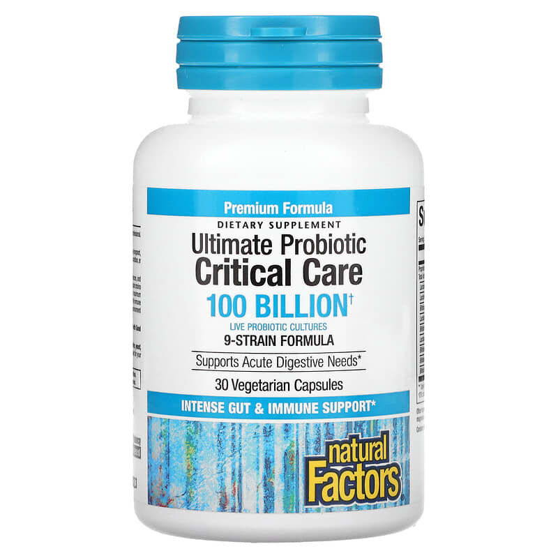 Natural Factors, Ultimate Probiotic, Critical Care, 100 Billion CFU, 30 Vegetarian Capsules 68958018195