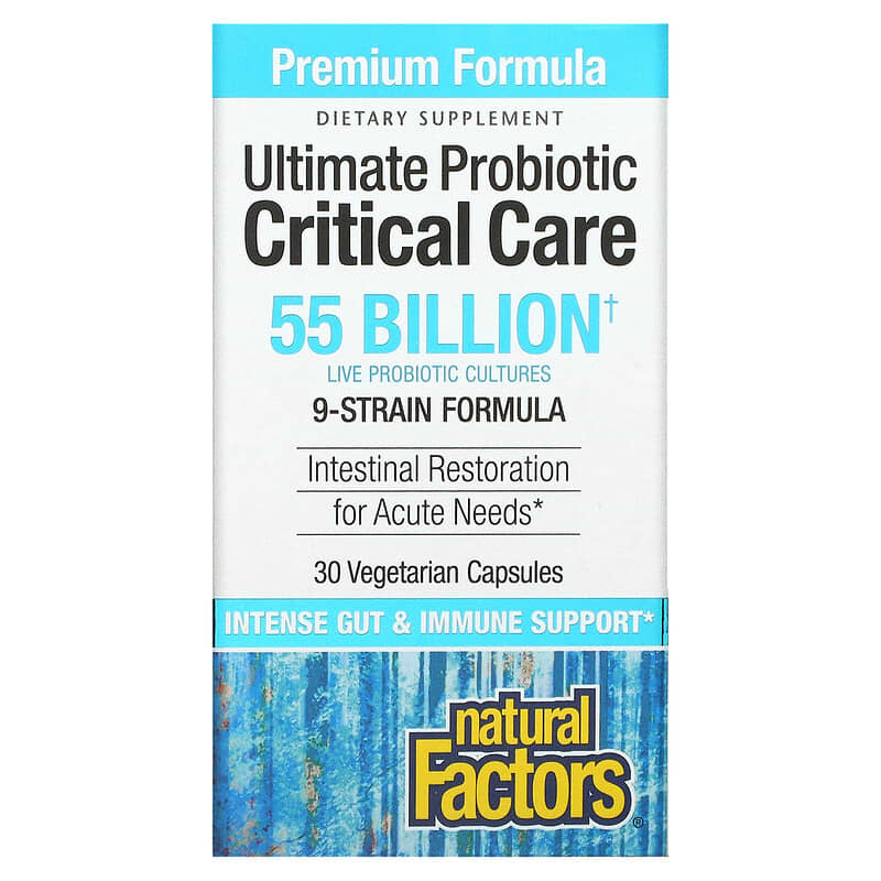 Natural Factors Ultimate Probiotic Critical Care 55 Billion 30 Vegetarian Capsules 68958018171
