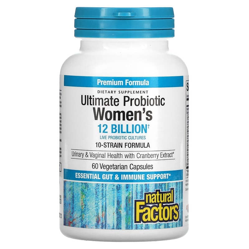 Natural Factors, Ultimate Probiotic Women's, 12 Billion, 60 Vegetarian Capsules 68958018492