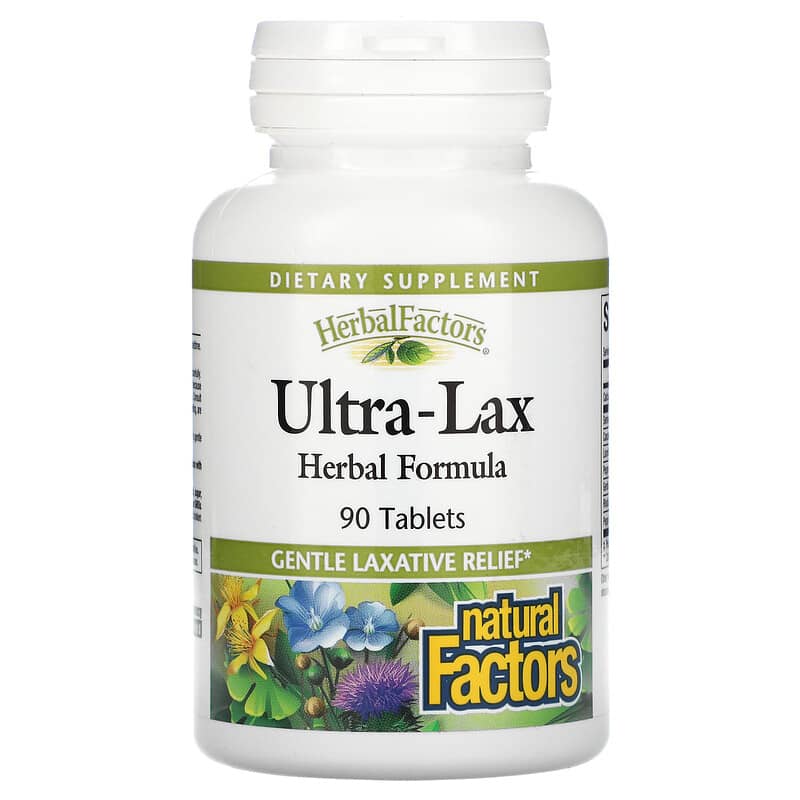 Natural Factors Ultra-Lax Herbal Formula 90 Tablets 68958041100