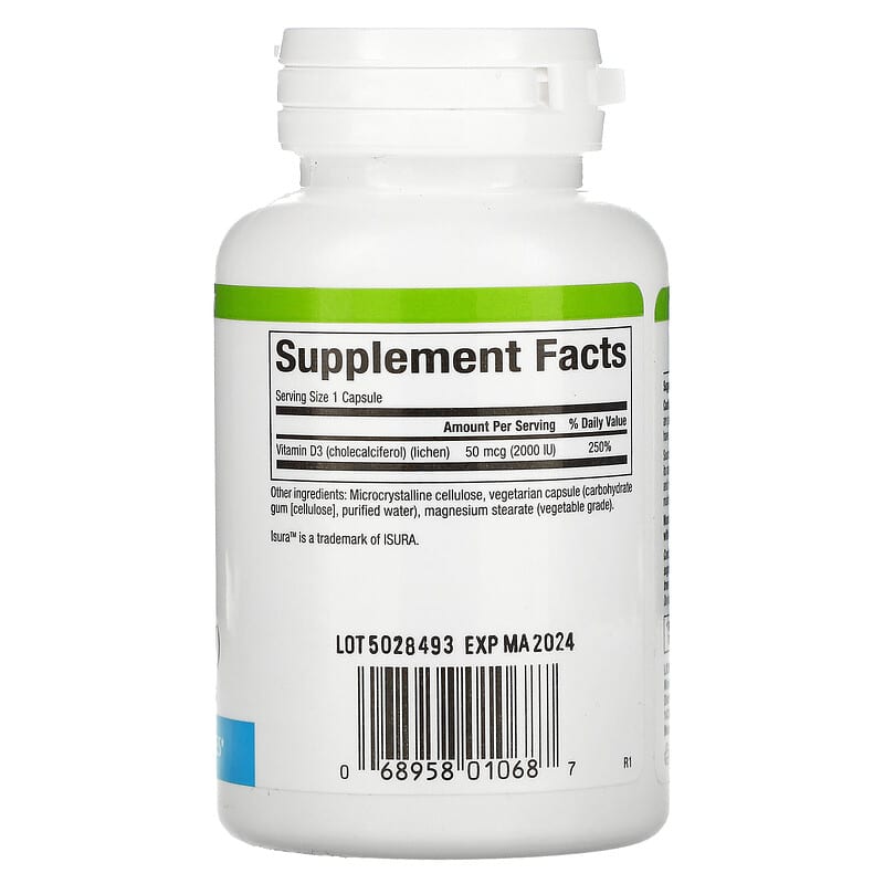 Natural Factors, Vegan Vitamin D3, 50 mcg (2,000 IU), 90 Vegetarian Capsules 68958010687