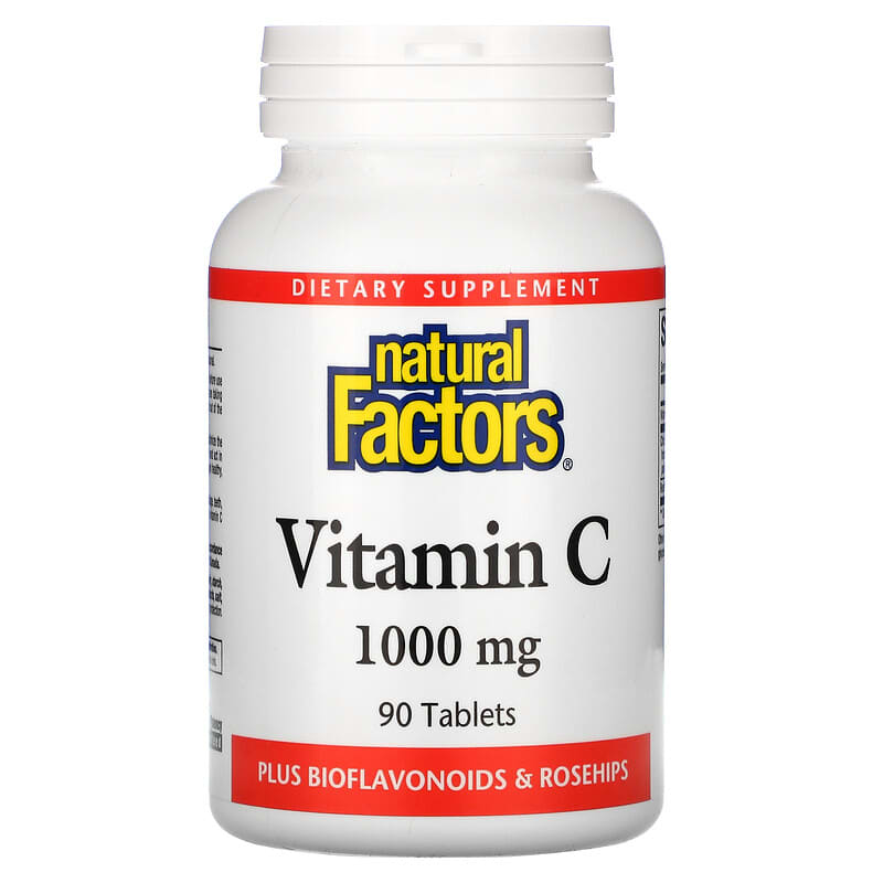 Natural Factors Vitamin C Plus Bioflavonoids & Rosehips 1,000 mg 90 Tablets 68958013442