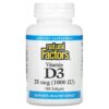 Natural Factors Vitamin D3 25 mcg (1,000 IU) 180 Softgels 68958010540