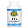 Natural Factors Vitamin D3 25 mcg (1,000 IU) 90 Tablets 68958010502