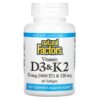Natural Factors Vitamin D3 & K2 60 Softgels 68958012926
