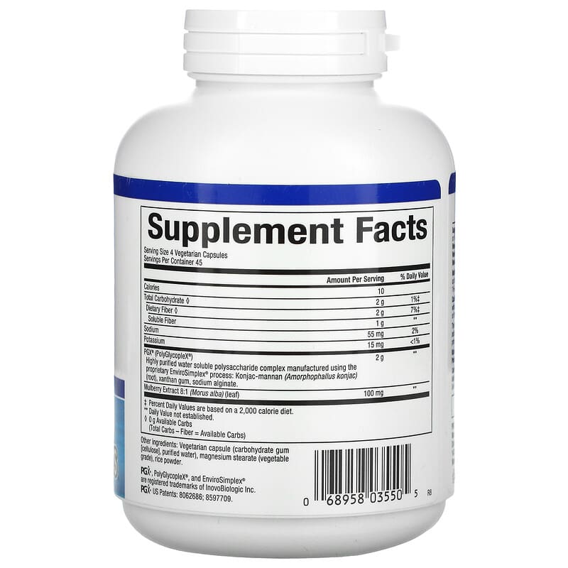 Natural Factors, WellBetX PGX, Plus Mulberry, 180 Vegetarian Capsules 68958035505