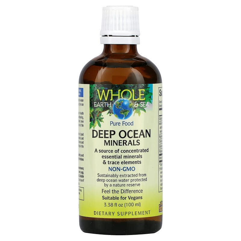 Natural Factors, Whole Earth & Sea, Deep Ocean Minerals, 3.38 fl oz (100 ml) 68958355146