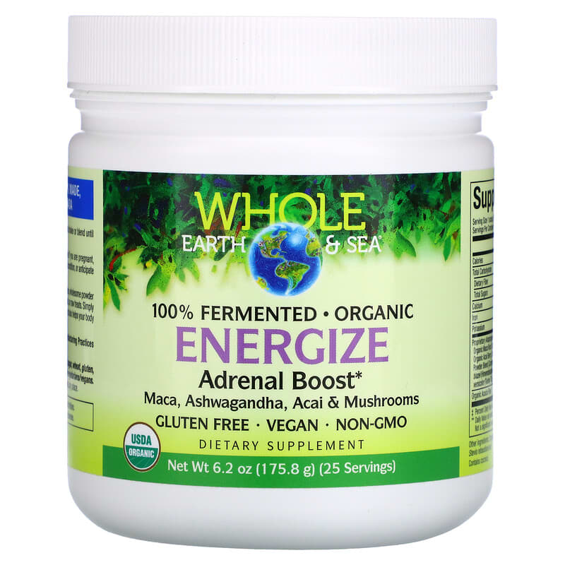 Natural Factors Whole Earth & Sea Energize Adrenal Boost 6.2 oz (175.8 g) 68958355542