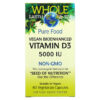 Natural Factors Whole Earth & Sea Vegan Bioenhanced Vitamin D3 5,000 IU 60 Vegetarian Capsules 68958355160