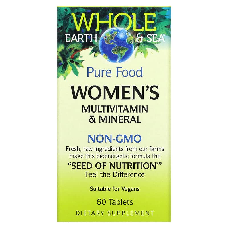 Natural Factors Whole Earth & Sea Women's Multivitamin & Mineral 60 Tablets 68958355023