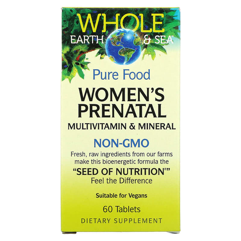 Natural Factors Whole Earth & Sea Women's Prenatal Multivitamin & Mineral 60 Tablets 68958355177