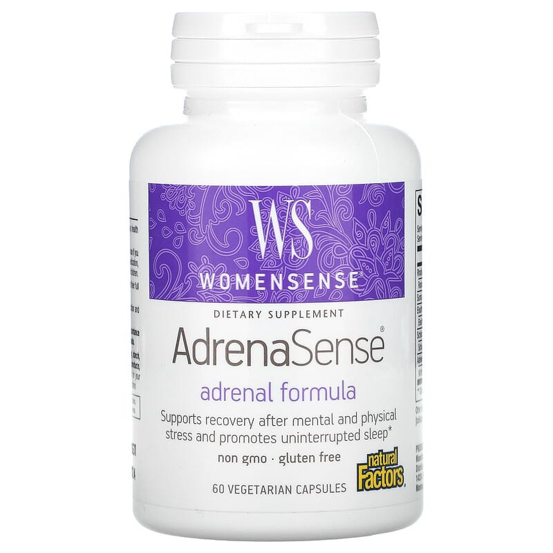 Natural Factors Womensense AdrenaSense Adrenal Formula 60 Vegetarian Capsules 68958049410