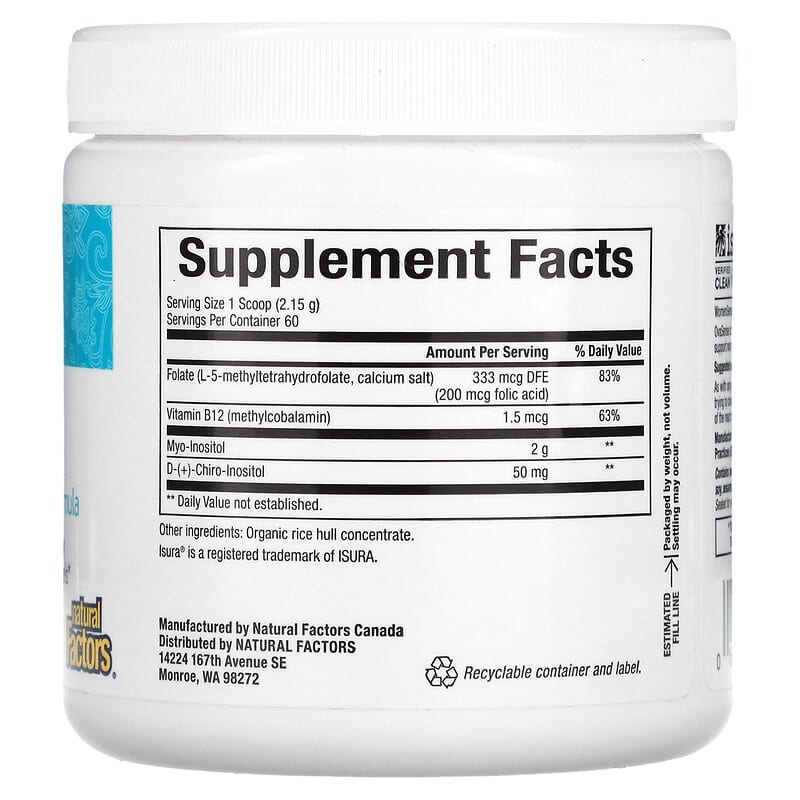 Natural Factors, Womensense, OvaSense, 4.55 oz (129 g) 68958049939