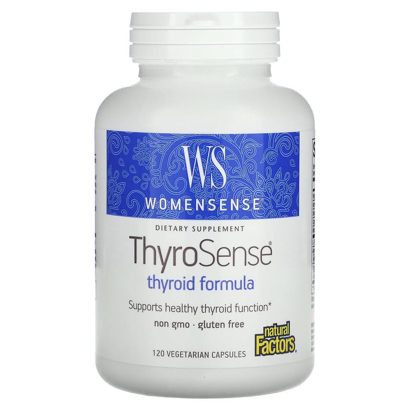 Natural Factors WomenSense ThyroSense Thyroid Formula 120 Vegetarian Capsules 68958049465