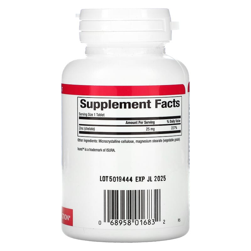 Natural Factors, Zinc Chelate, 25 mg, 90 Tablets 68958016832