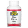 Natural Factors Zinc Citrate 15 mg 90 Tablets 68958016788