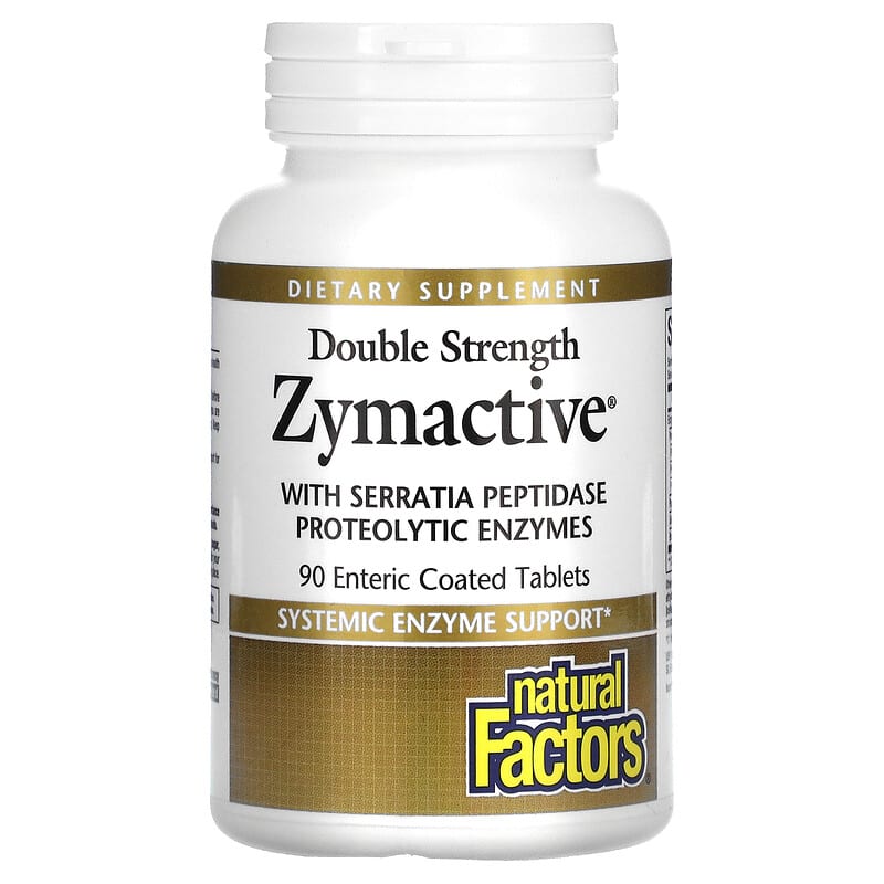 Natural Factors Zymactive Double Strength 90 Enteric Coated Tablets 68958017501