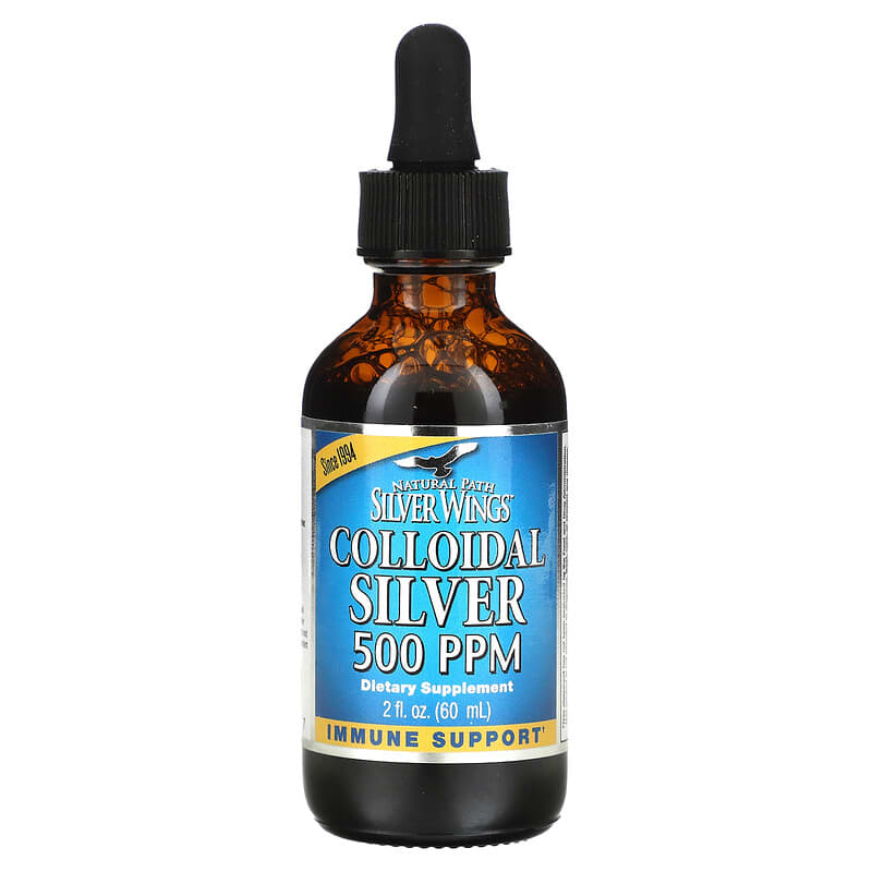 Natural Path Silver Wings, Colloidal Silver, 500 PPM, 2 fl oz (60 ml) 613405510557