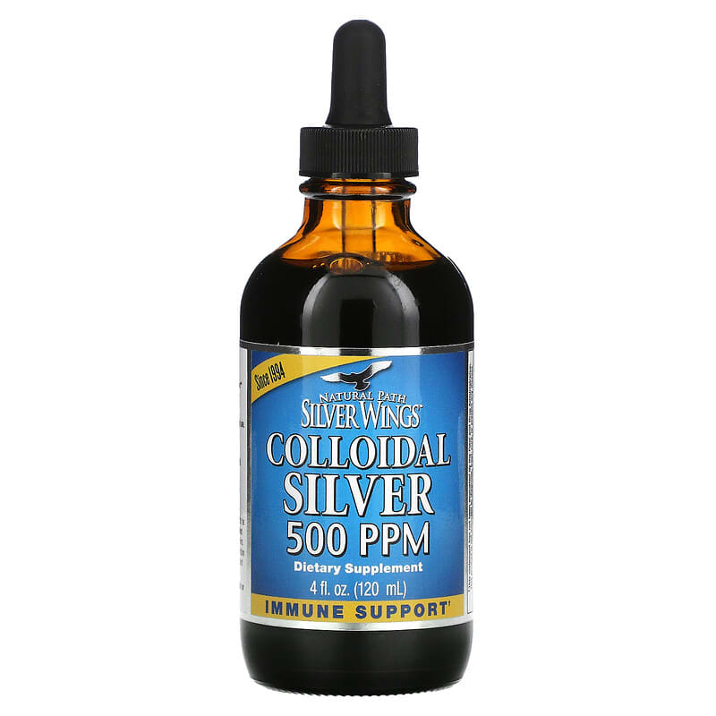 Natural Path Silver Wings, Colloidal Silver, Extra Strength, 500 PPM, 4 fl oz (120 ml) 613405610660
