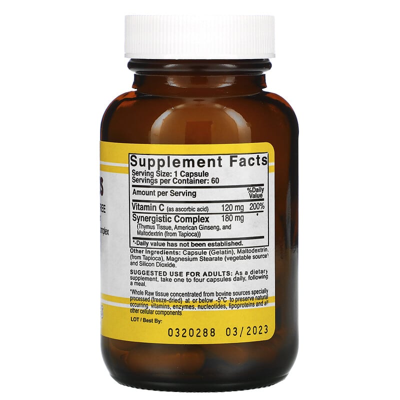 Natural Sources, All Thymus, 60 Capsules 726511253604