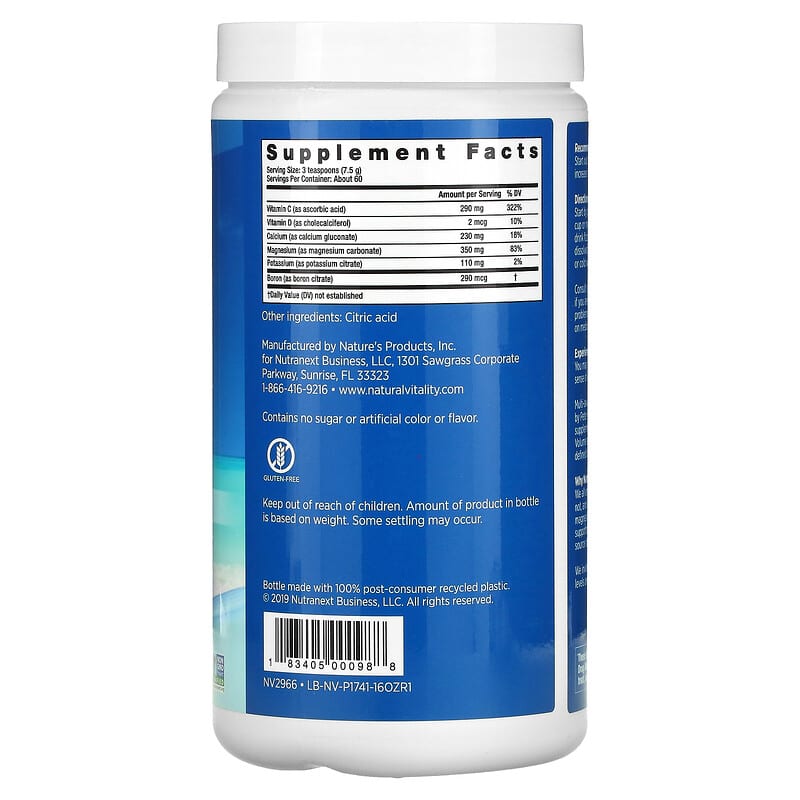 Natural Vitality, CALM Plus Calcium, The Anti-Stress Drink Mix, Original (Unflavored), 16 oz (454 g) 183405000988