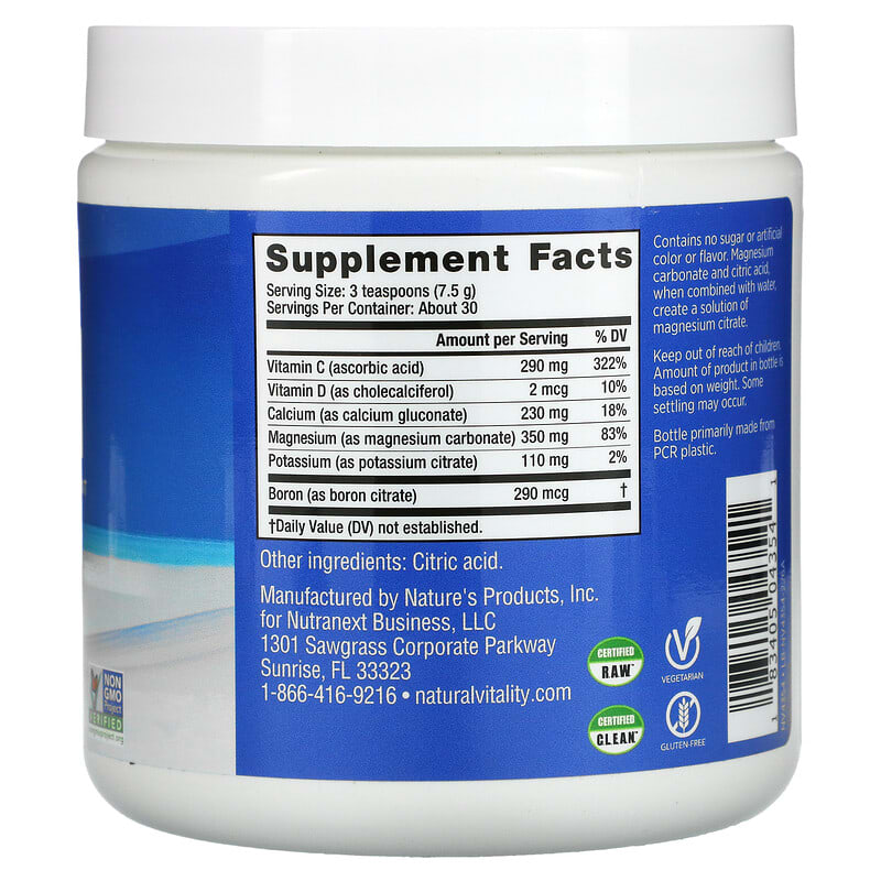 Natural Vitality, CALM Plus Calcium, The Anti-Stress Drink Mix, Original (Unflavored), 8 oz (226 g) 183405043541