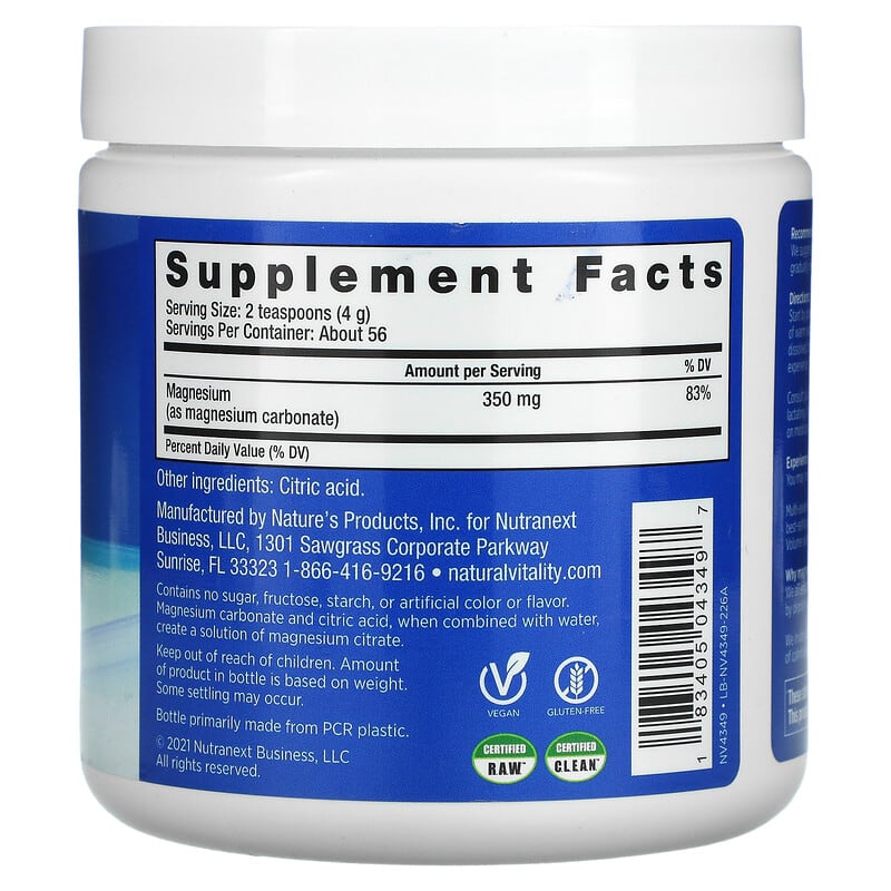 Natural Vitality, CALM, The Anti-Stress Drink Mix, Original (Unflavored), 8 oz (226 g) 183405043497