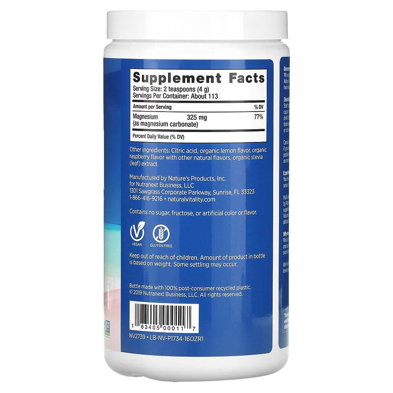 Natural Vitality, CALM, The Anti-Stress Drink Mix, Raspberry-Lemon, 16 oz (453 g) 183405000117