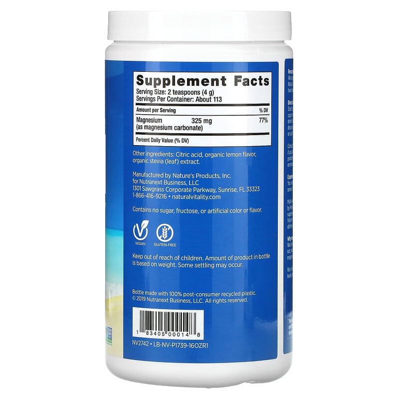Natural Vitality, CALM, The Anti-Stress Drink Mix, Sweet Lemon, 16 oz (453 g) 183405000148