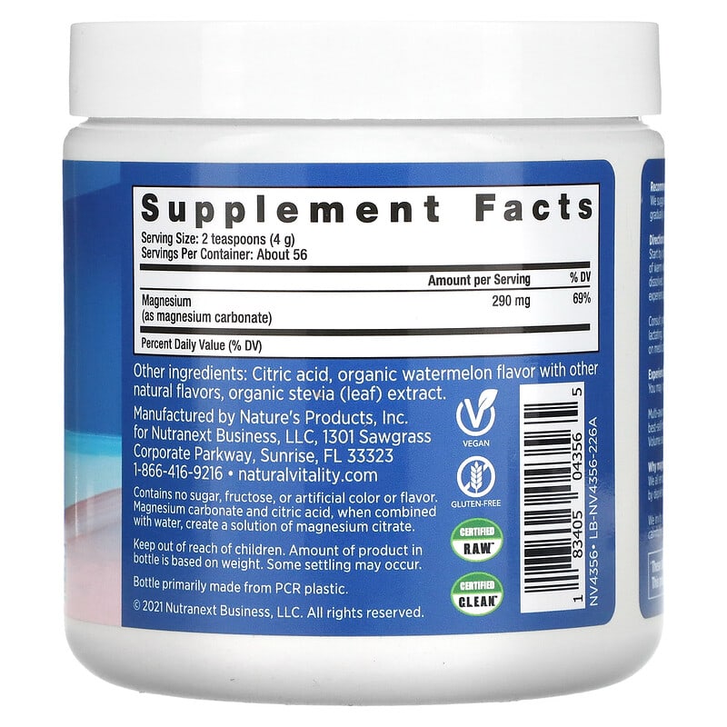 Natural Vitality, CALM, The Anti-Stress Drink Mix, Watermelon, 8 oz (226 g) 183405043565