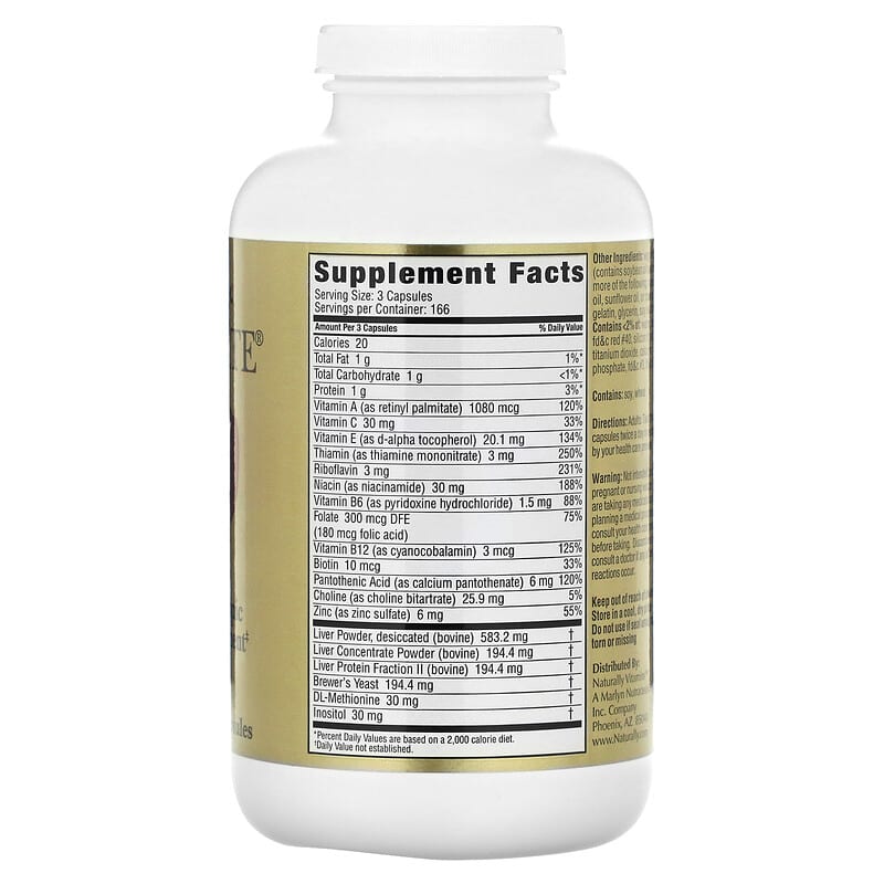 Naturally Vitamins, Marlyn, Hep-Forte, 500 Soft Gelatin Capsules 10712615010