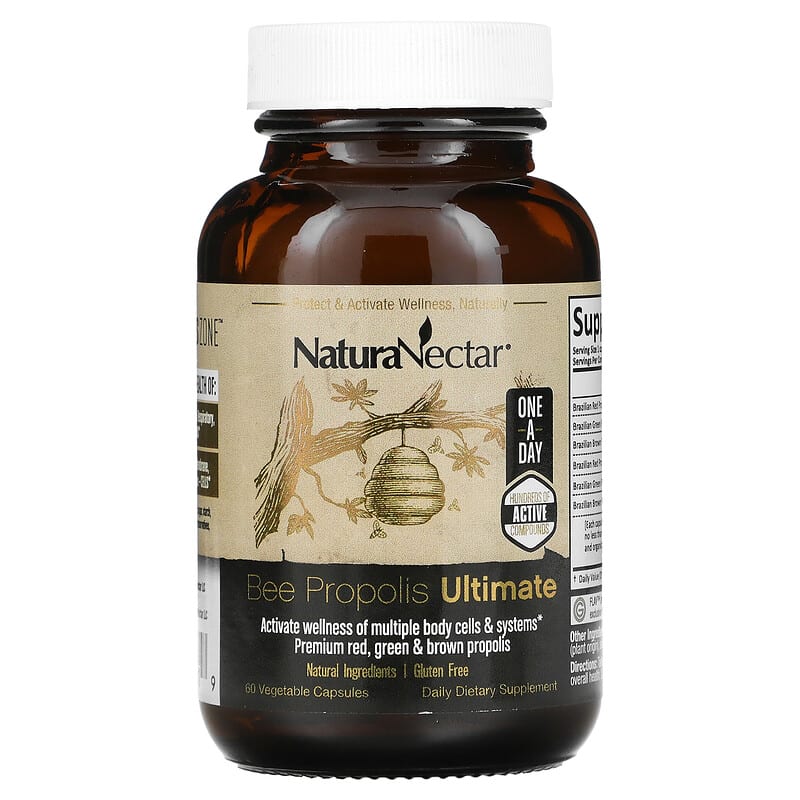 NaturaNectar, Bee Propolis Ultimate, 60 Vegetable Capsules 837654326619