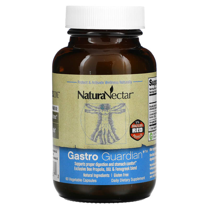 NaturaNectar, Gastro Guardian, 60 Vegetable Capsules 837654326572