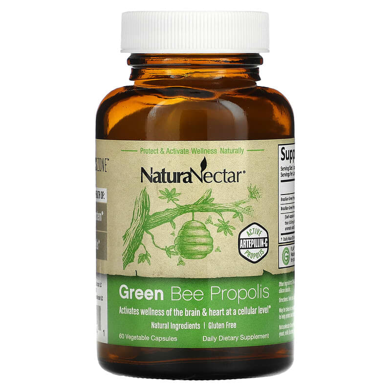 NaturaNectar, Green Bee Propolis, 60 Vegetable Capsules 837654326541